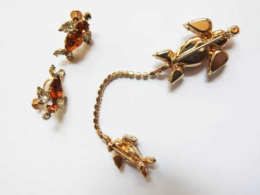 Rare Mama Turtle and Baby Brooch and Earrings Mus… - image 2