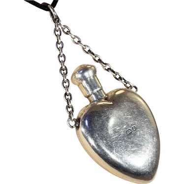 Rare silver perfume heart - Gem