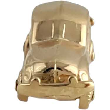 Vintage 14K Volkswagen Bug Car Charm - image 1