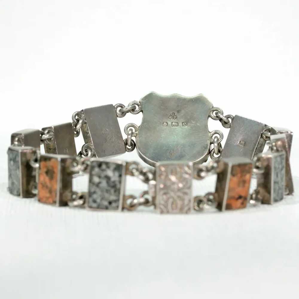 Edwardian Silver Granite Scottish Style Bracelet - image 6