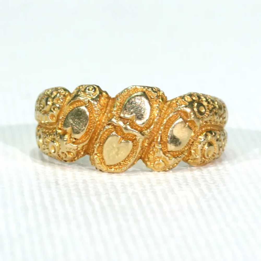 Antique Edwardian Love Knot Ring 18k Gold 1910 - image 12