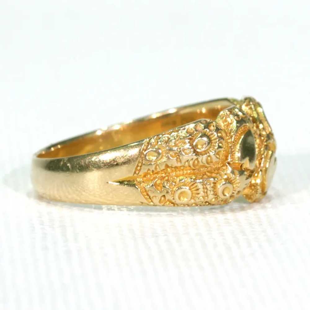 Antique Edwardian Love Knot Ring 18k Gold 1910 - image 3