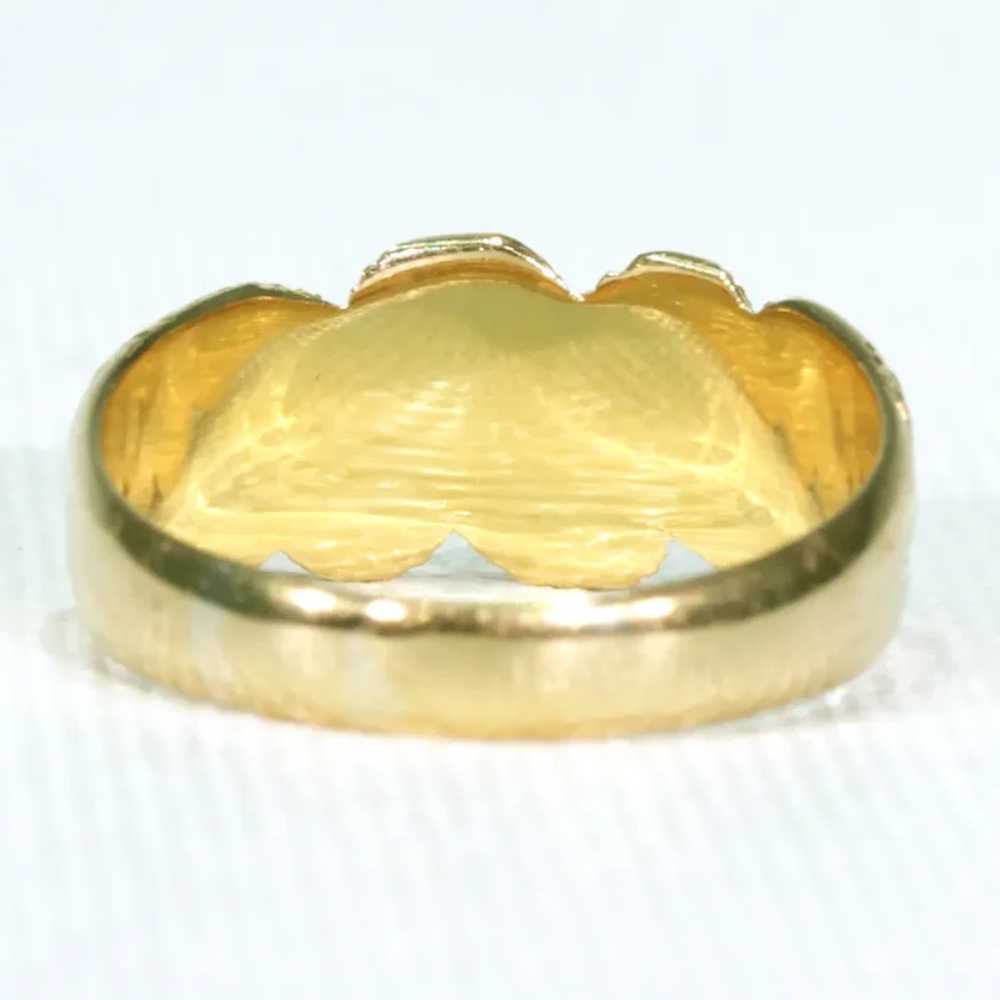 Antique Edwardian Love Knot Ring 18k Gold 1910 - image 4