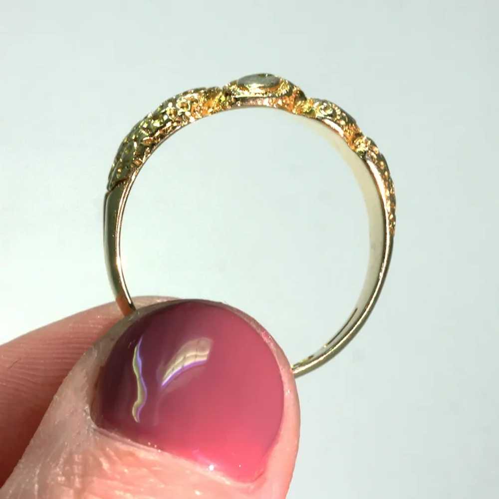 Antique Edwardian Love Knot Ring 18k Gold 1910 - image 6