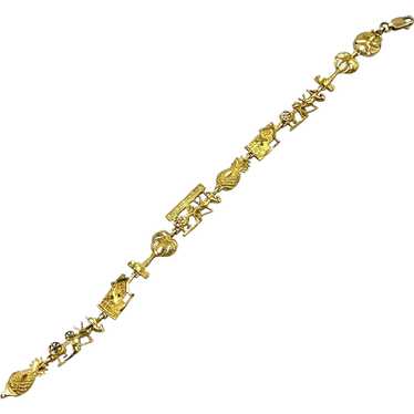 Ladies 'Charleston' 10K Gold Bracelet - image 1