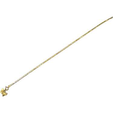 Ladies 14K Butterfly Anklet - image 1