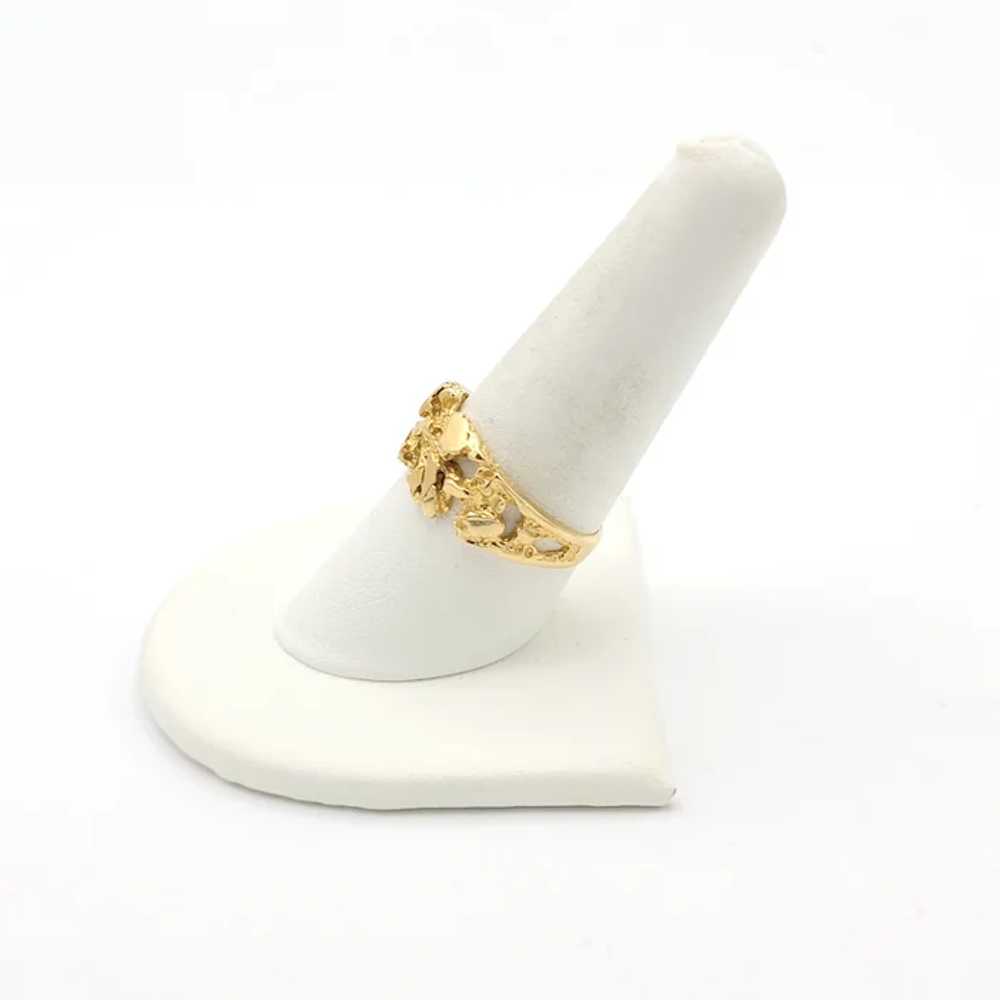 10K Gold Nugget Ring Band - image 2