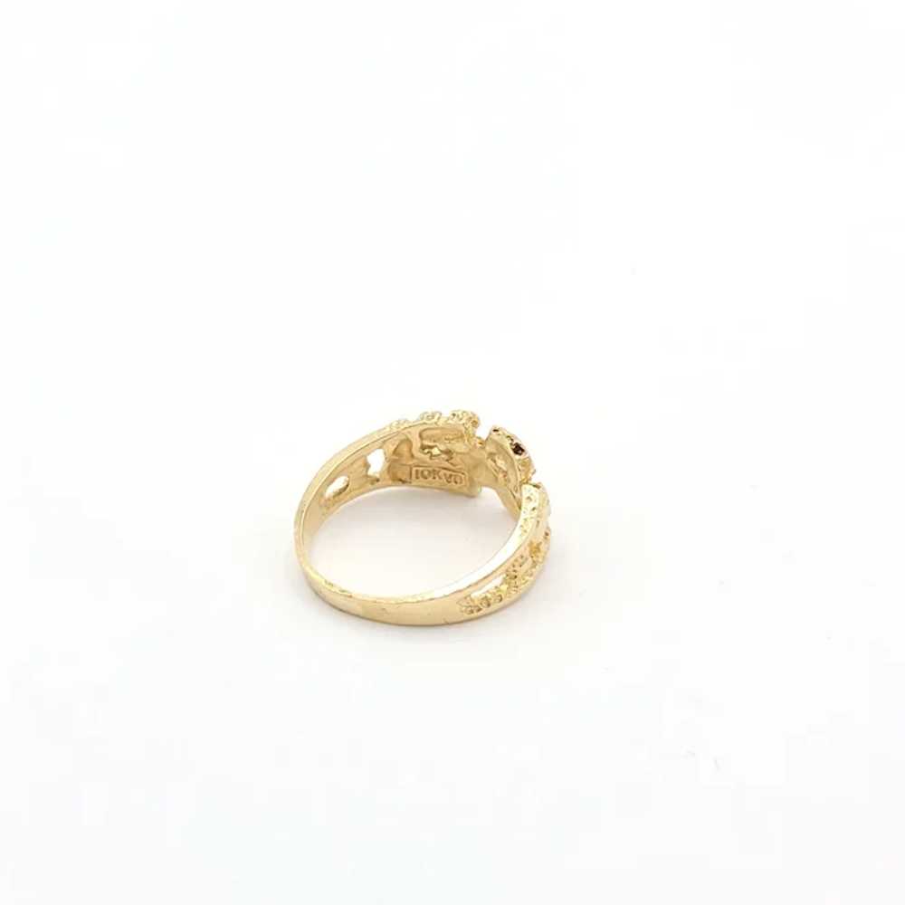 10K Gold Nugget Ring Band - image 3