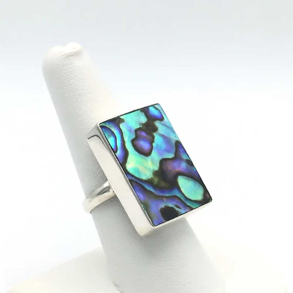 Abalone Slice Ring - Sterling Silver - image 2