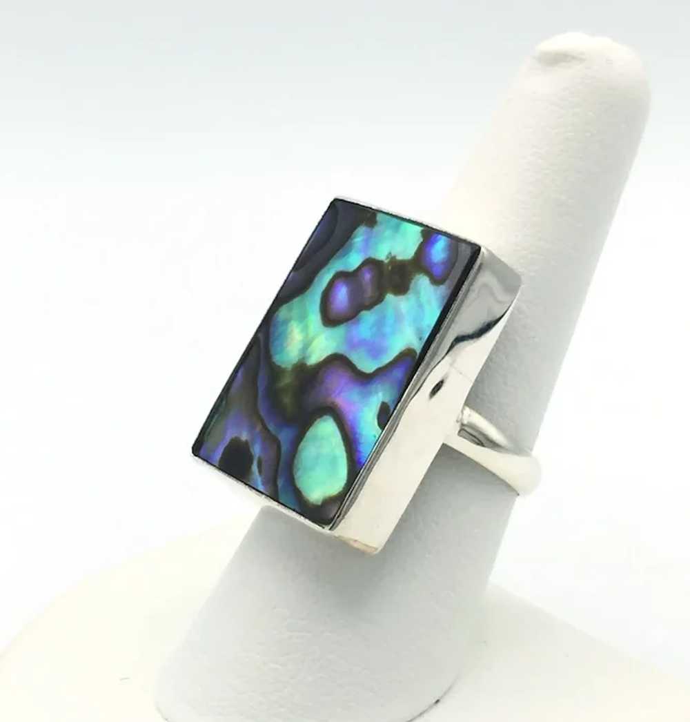 Abalone Slice Ring - Sterling Silver - image 3