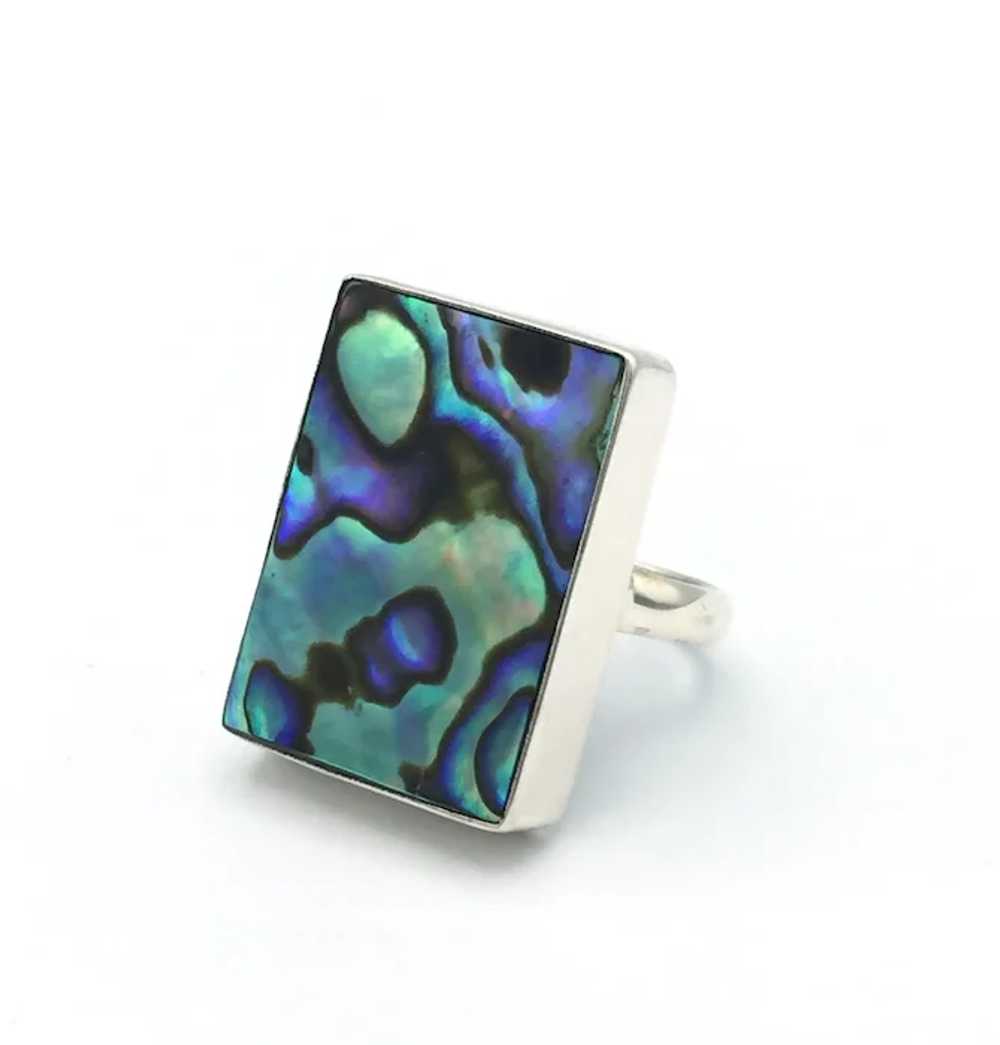 Abalone Slice Ring - Sterling Silver - image 5