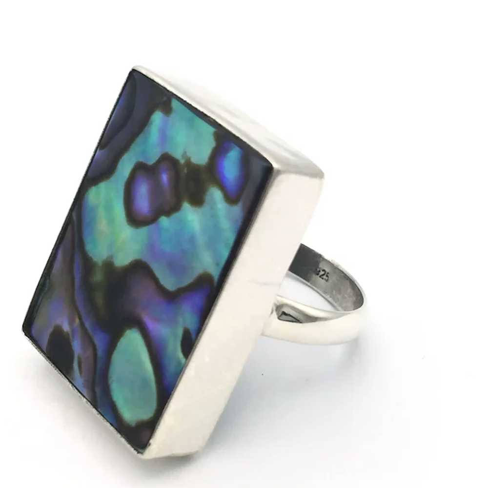 Abalone Slice Ring - Sterling Silver - image 6