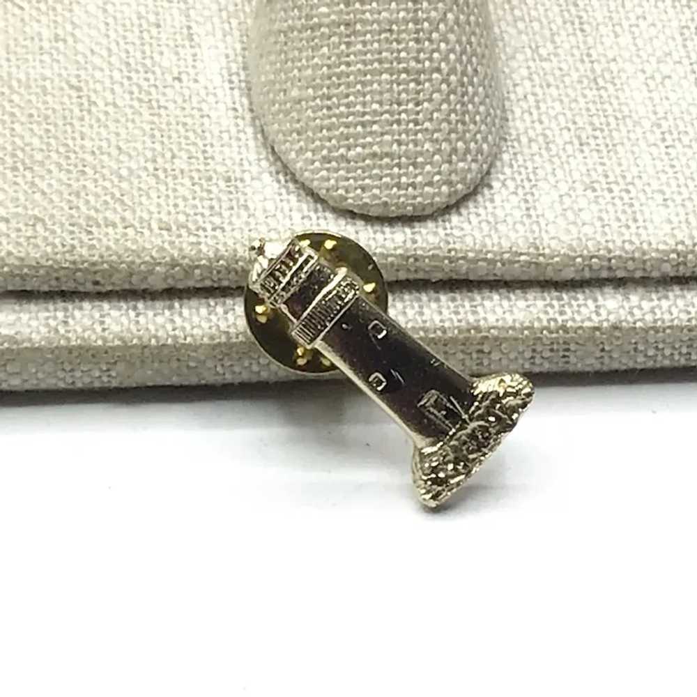 Gold Tone Lighthouse Lapel Pin NOS - image 3