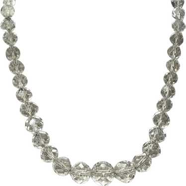 Clear Quartz Faceted Bead Necklace