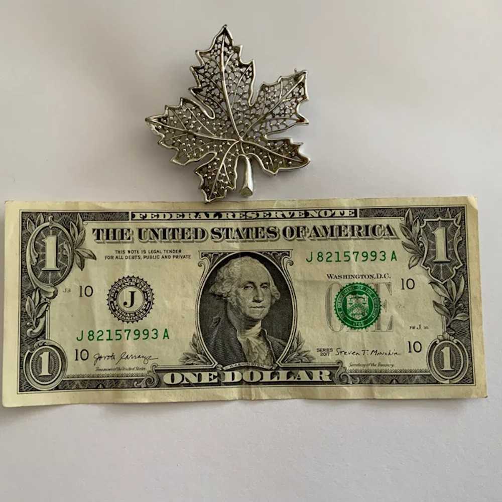 Sarah Covington Silver-Tone Maple Leaf Brooch Pin - image 2