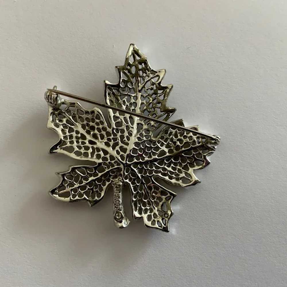 Sarah Covington Silver-Tone Maple Leaf Brooch Pin - image 3