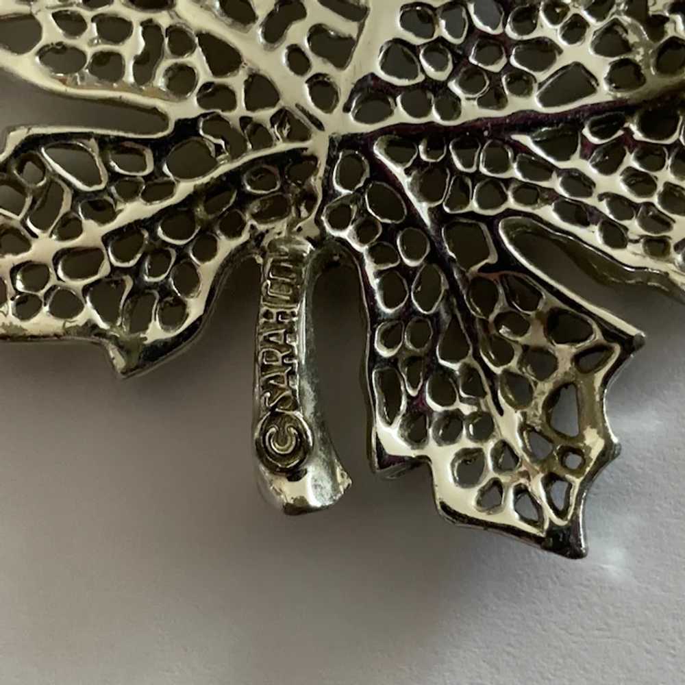 Sarah Covington Silver-Tone Maple Leaf Brooch Pin - image 4