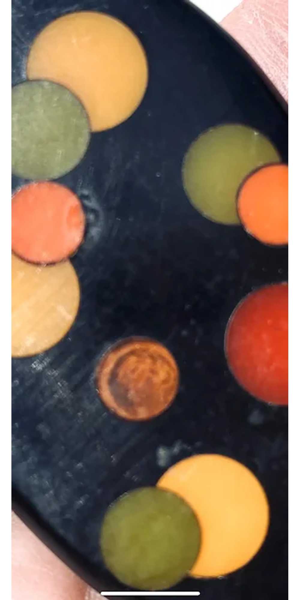 1930s Geometric Multicolor Bakelite DOTS Random F… - image 5