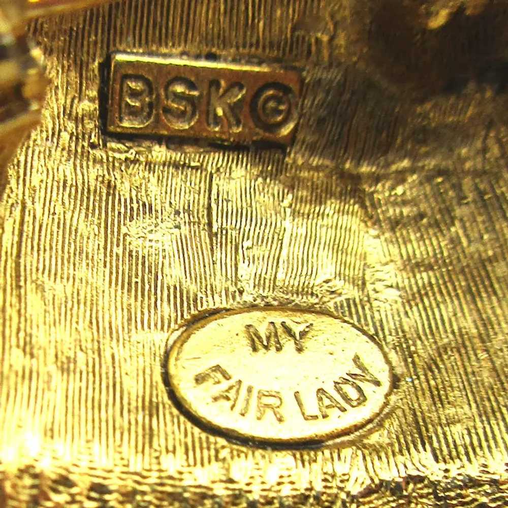 BSK Vintage My Fair Lady Fedora Hat Pin Brooch - image 5