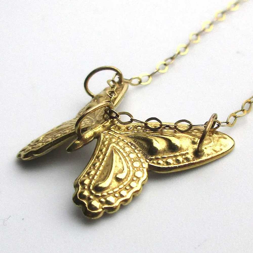 Dainty Gold-Filled on Sterling Butterfly Necklace - image 4