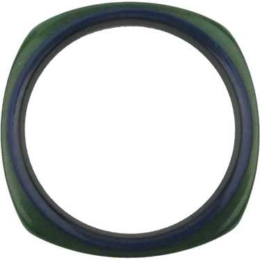 Bakelite Bangle Bracelet Blue / Green