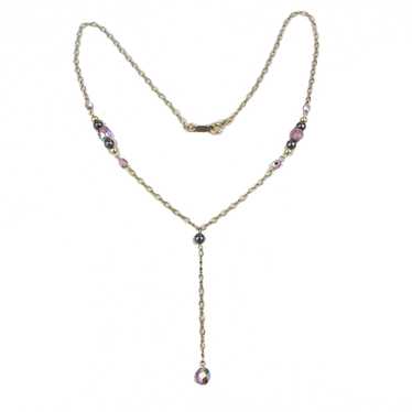 Vintage Krementz Gold-Filled Crystal Drop Necklace - image 1