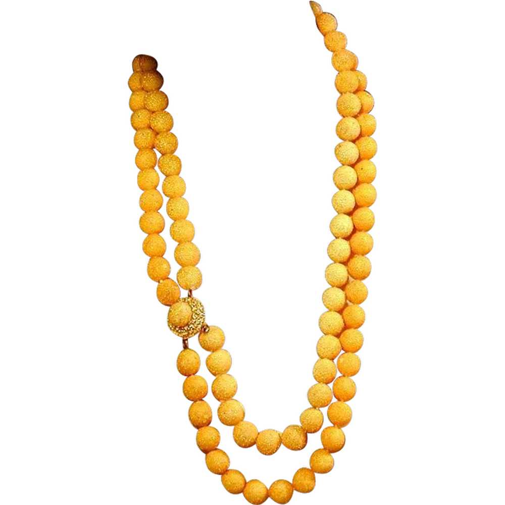 1950s Double Strand SUGAR BEADS Necklace - Vintag… - image 1