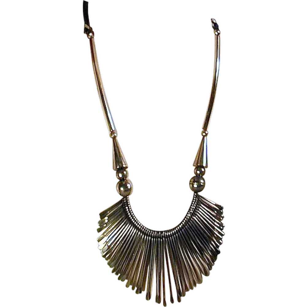 Edgy 1970s Spikey Necklace w/ a Modernist Look - image 1