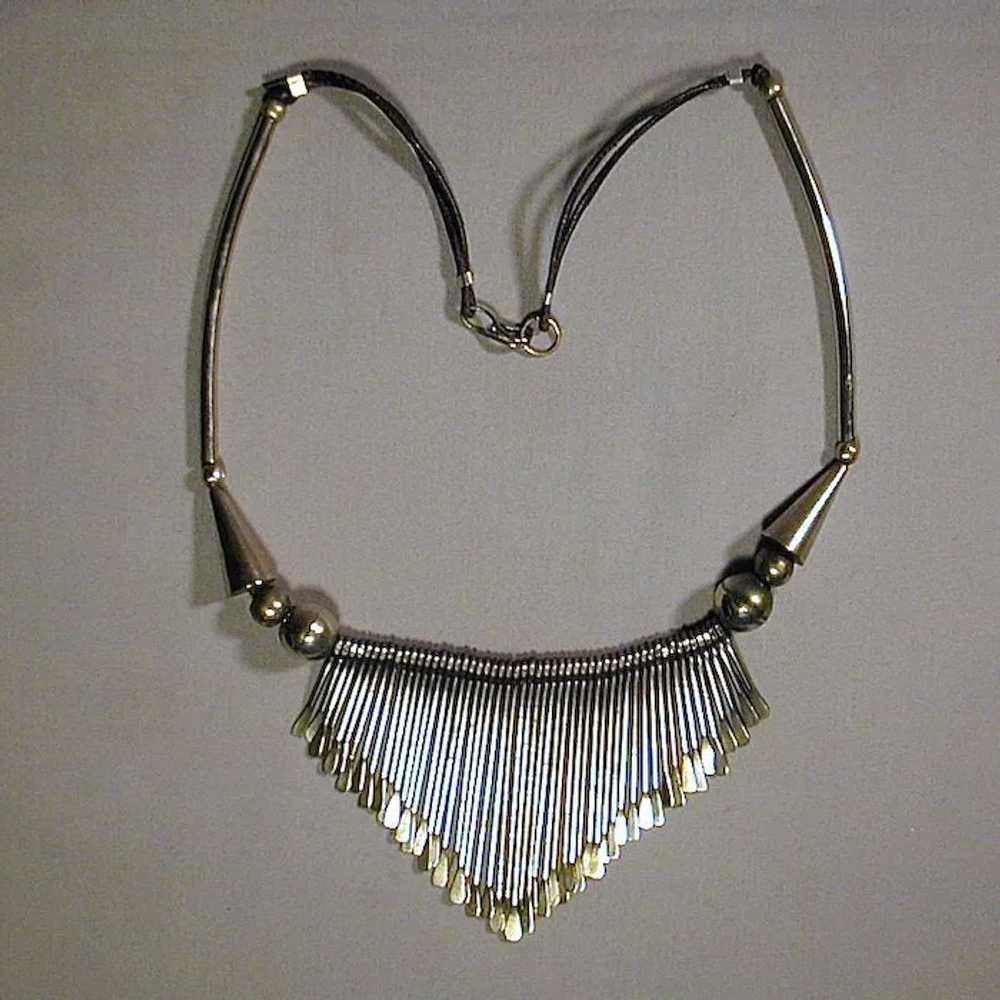 Edgy 1970s Spikey Necklace w/ a Modernist Look - image 2
