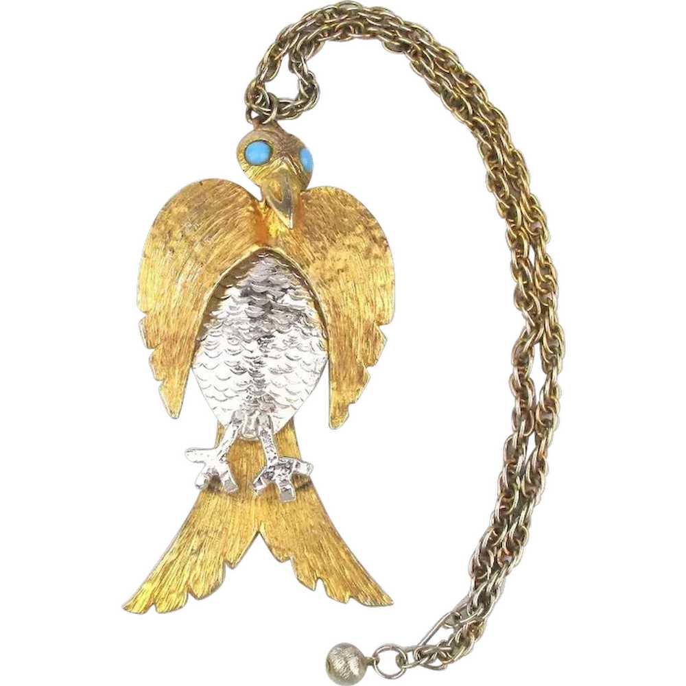 Early Kenneth Lane Articulated Big Bird Necklace … - image 1