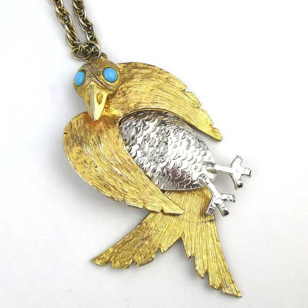 Early Kenneth Lane Articulated Big Bird Necklace … - image 2