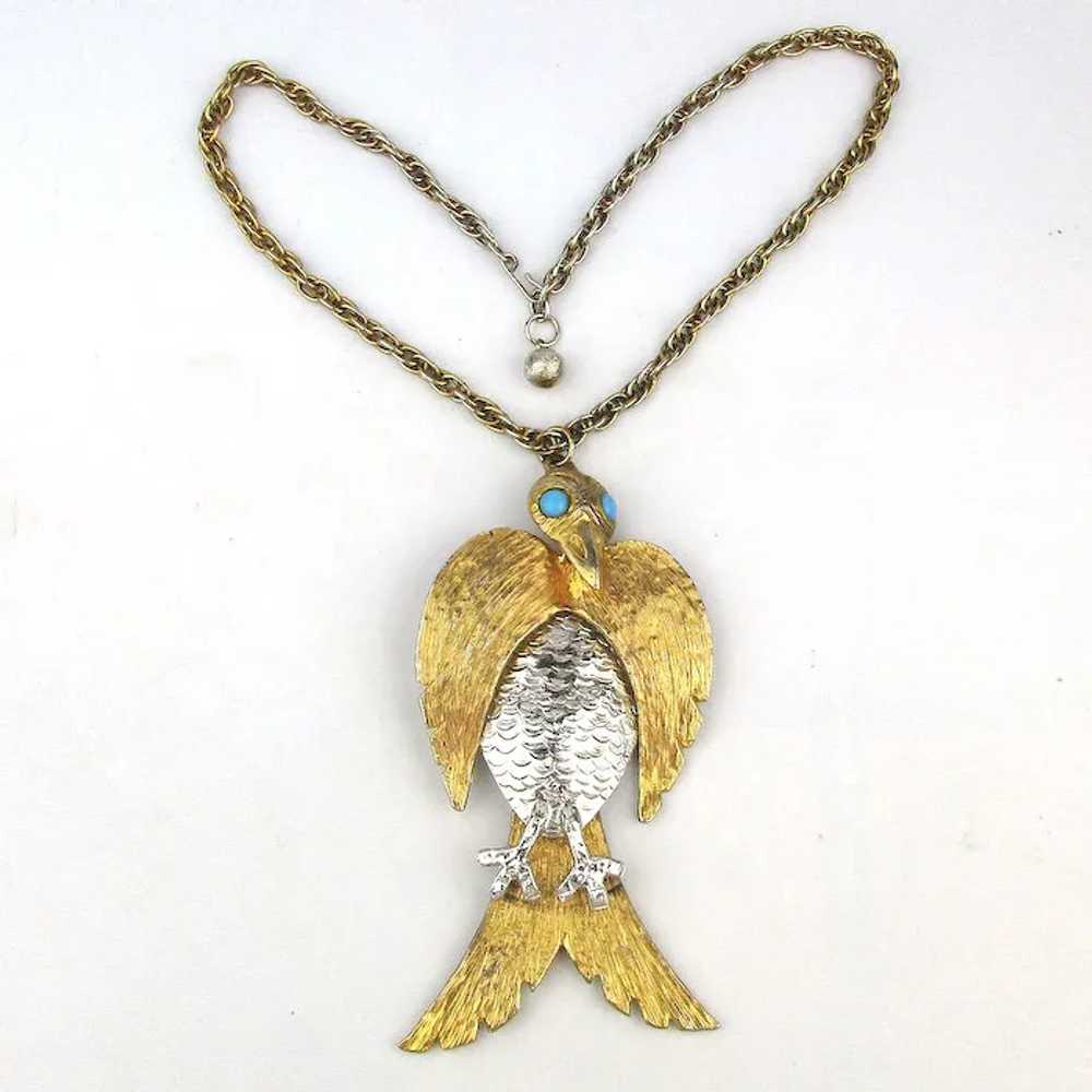 Early Kenneth Lane Articulated Big Bird Necklace … - image 5
