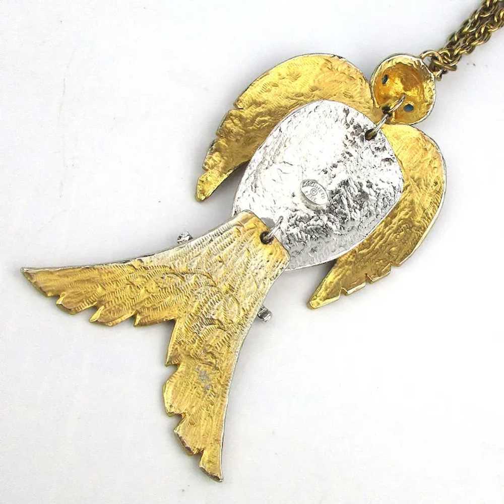 Early Kenneth Lane Articulated Big Bird Necklace … - image 6