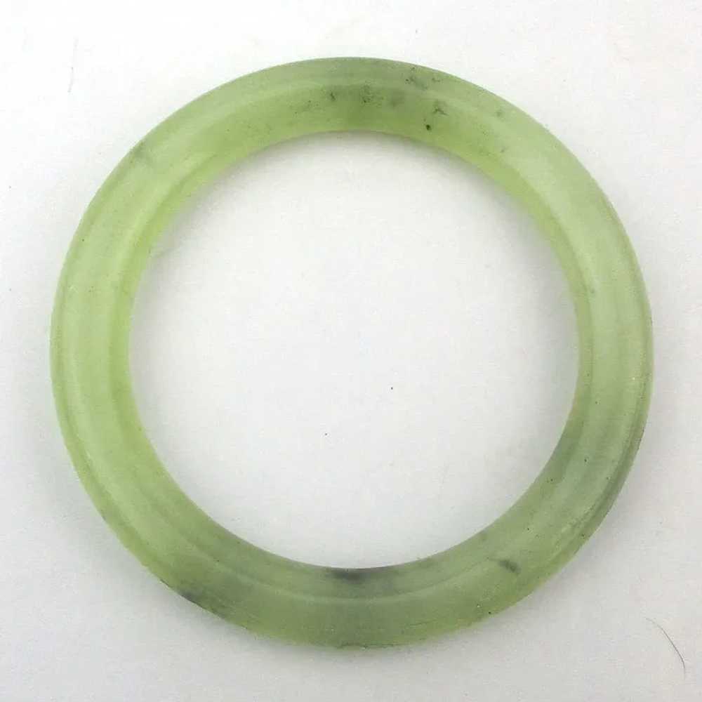 Carved Peking Glass Bangle Bracelet - Looks Just … - image 3