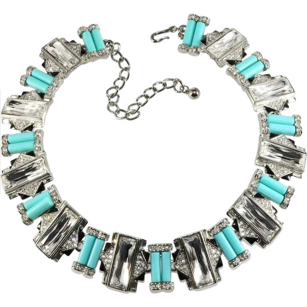 KJL KENNETH J. LANE Turquoise, Crystal and Black … - image 1