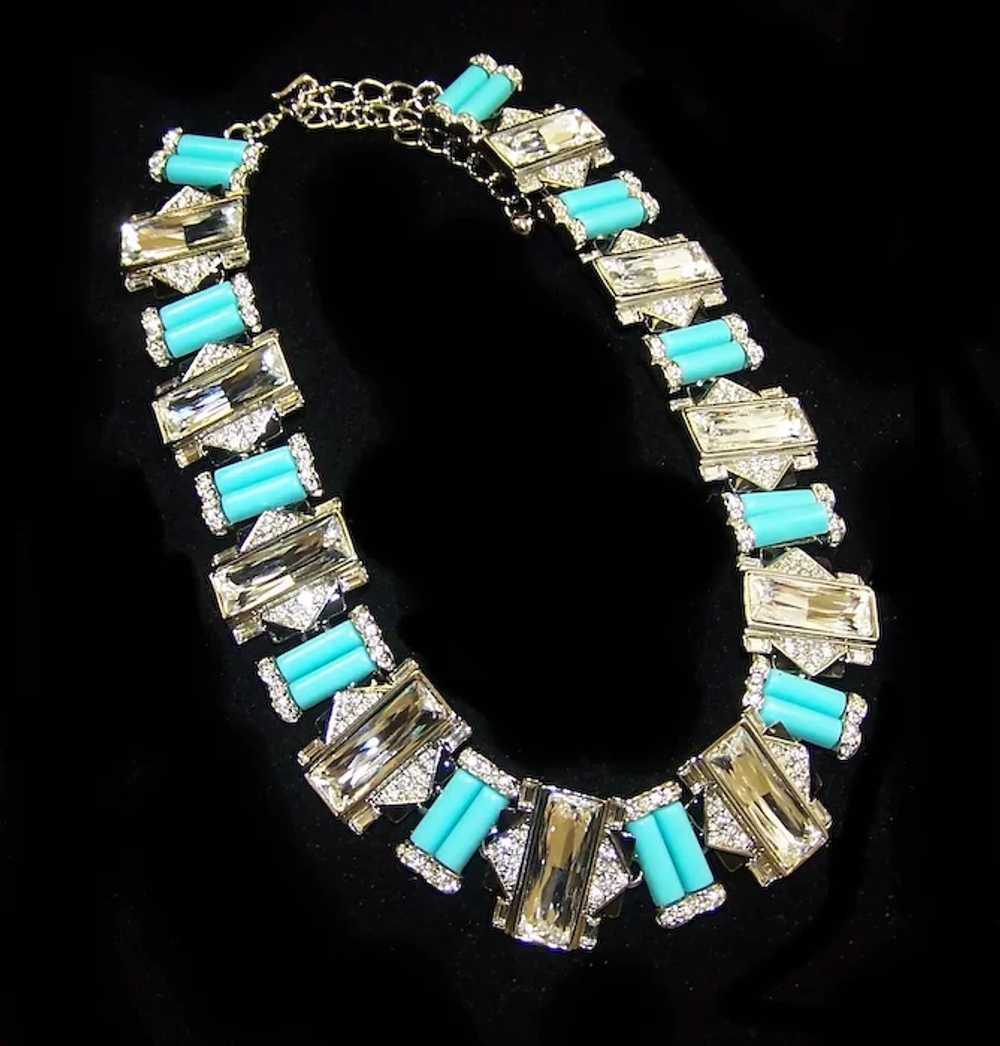 KJL KENNETH J. LANE Turquoise, Crystal and Black … - image 2