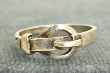 Vintage Sterling Buckle Ring - image 1