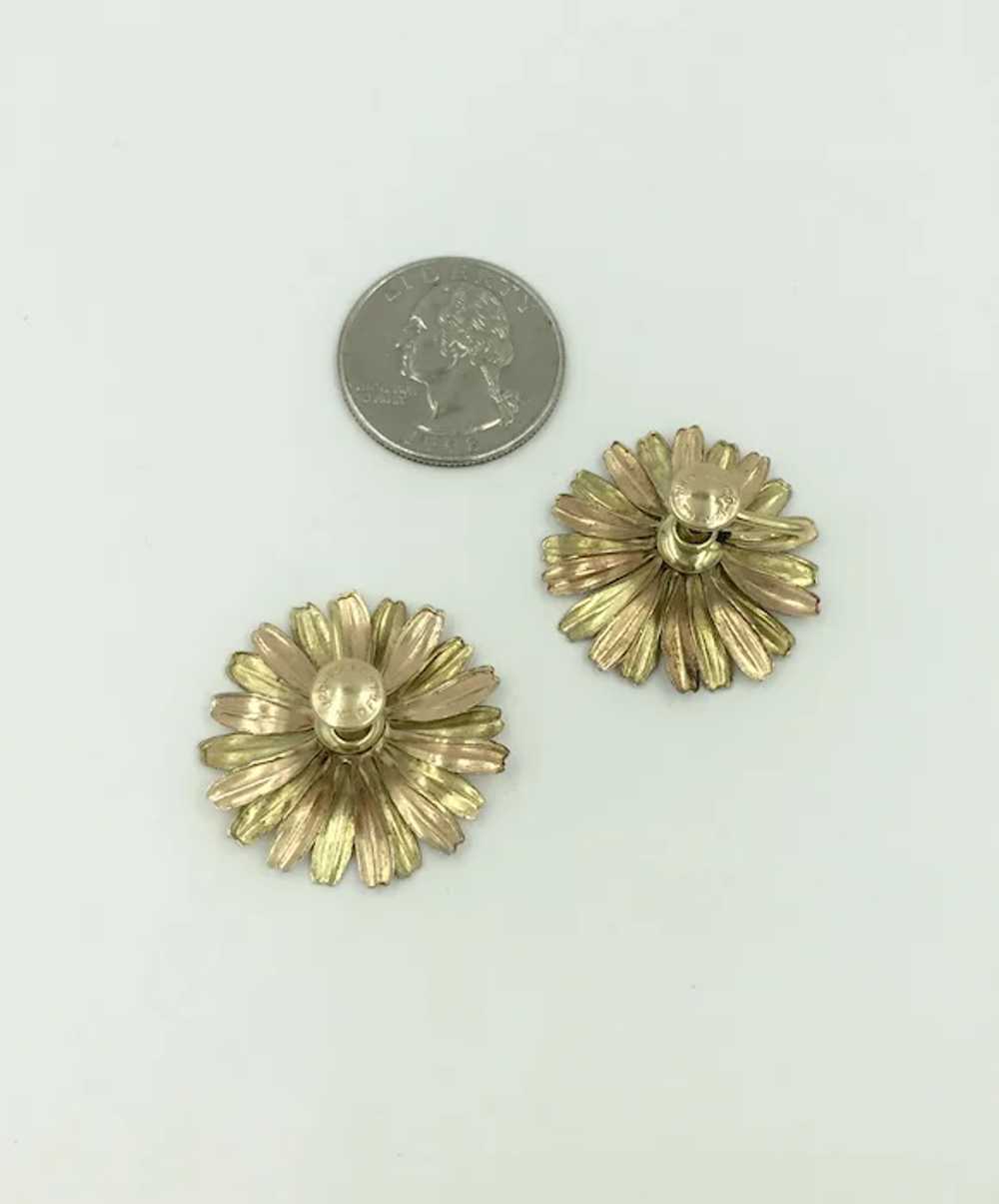 Vintage Pink Yellow Two Tone Daisy Flower Floral … - image 6