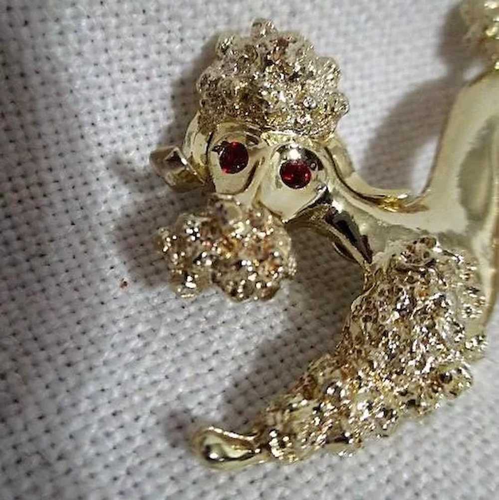 Gold Tone Poodle Pin by Gerrys - image 2