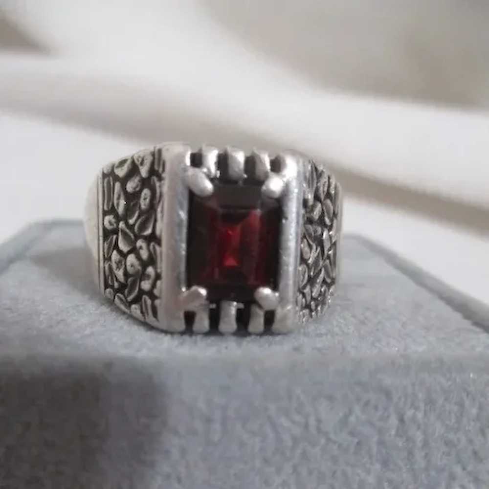 Sterling Silver Ring with Ruby - image 7