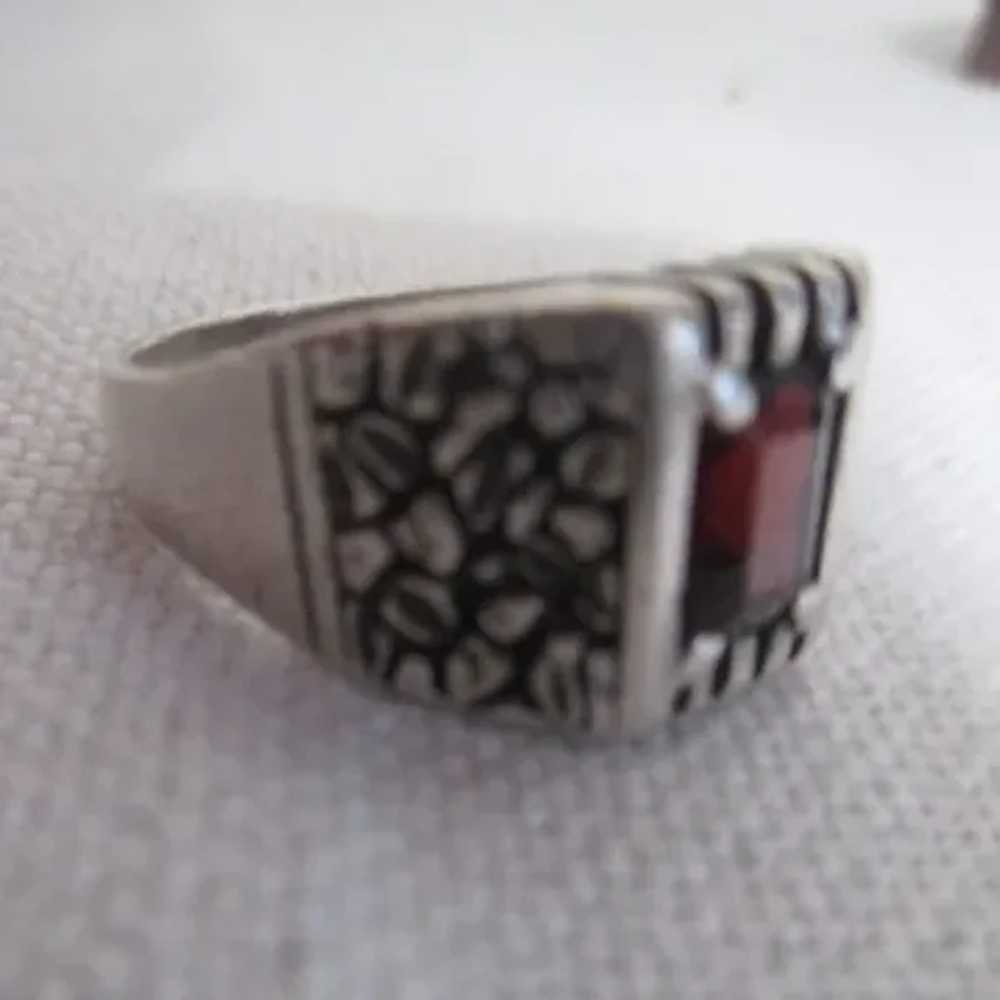 Sterling Silver Ring with Ruby - image 9