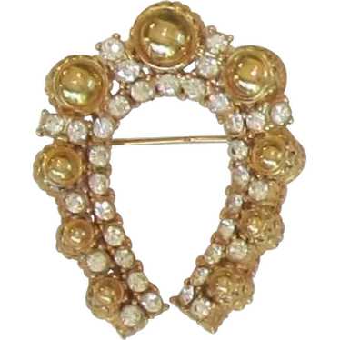 Vintage Marvella Horseshoe Brooch