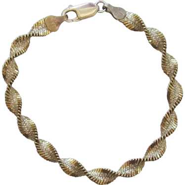 Vtg Sausalito Craftworks SC Anchor Copper & Brass Cuff Bracelet 2 3/8  Across