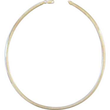16" Sterling Silver Omega Necklace