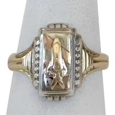 10K Gold Class Ring Lady Jewelry 1959 size 6.5 Initial E school:C B offers 4.3g Josten