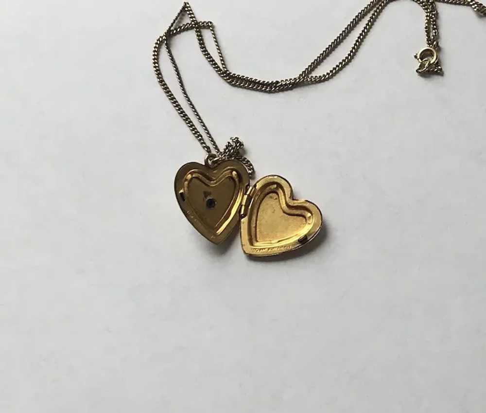 MOP Heart Locket Necklace - image 5