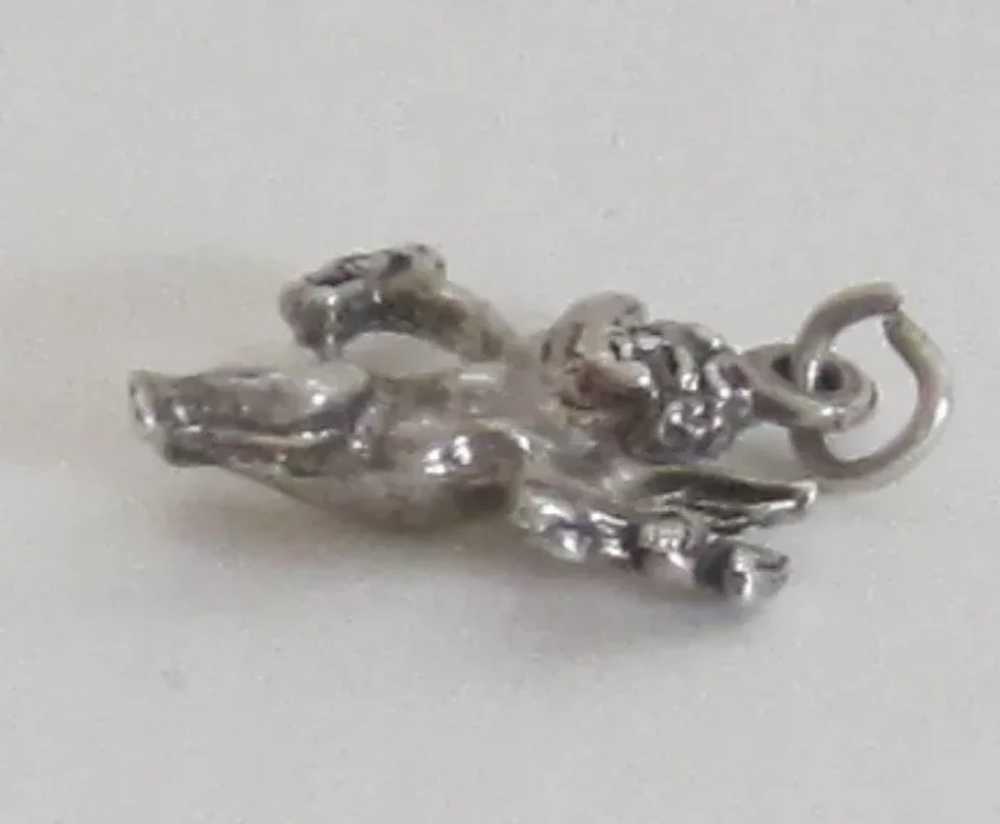 Vintage Sterling Silver Cupid Charm - image 2