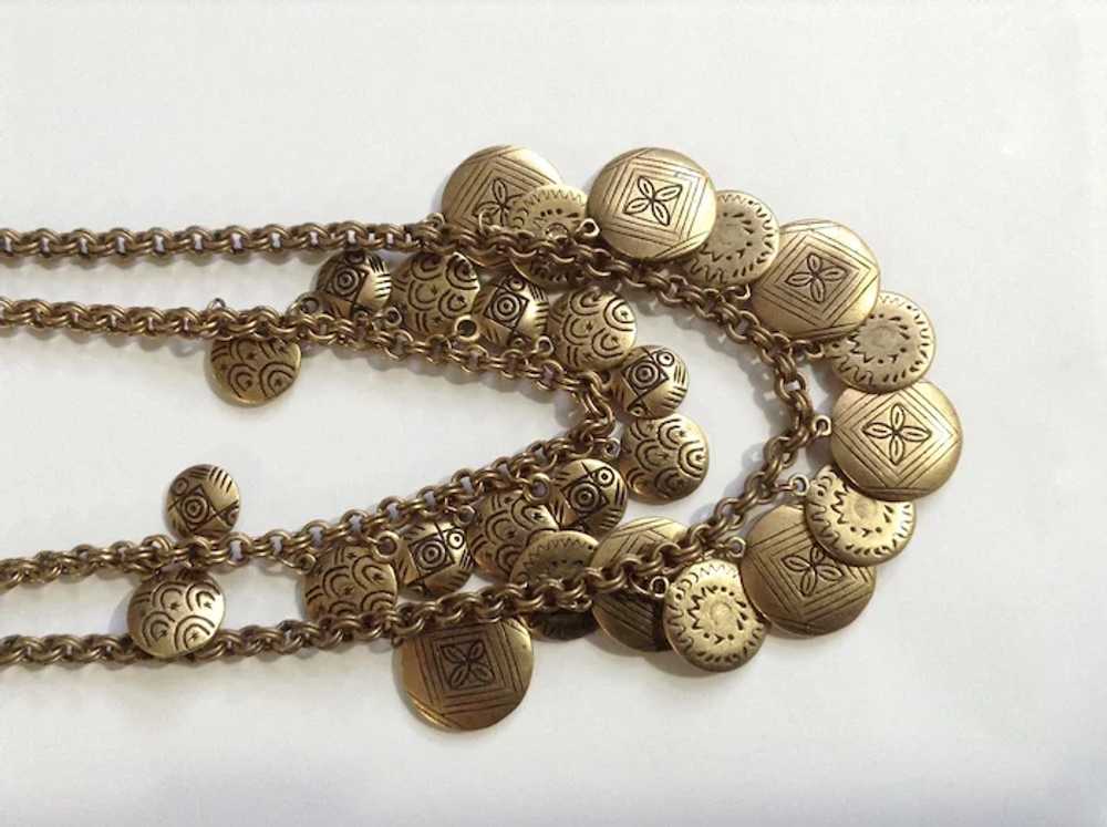 Chico’s Necklace Medallions & Small Rhinestones G… - image 5