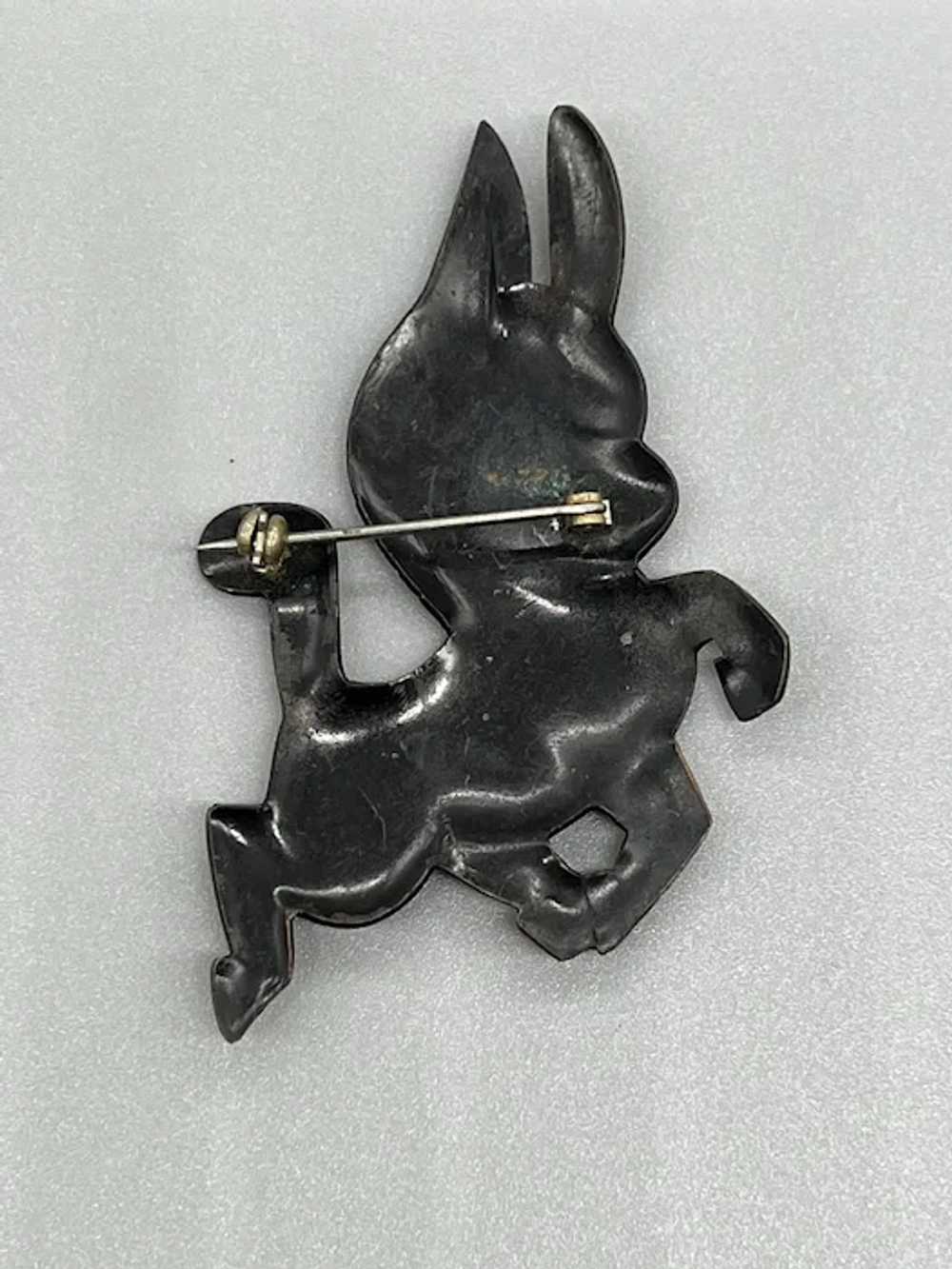 Vintage 1960’s Copper Prancing Donkey Pin - image 2