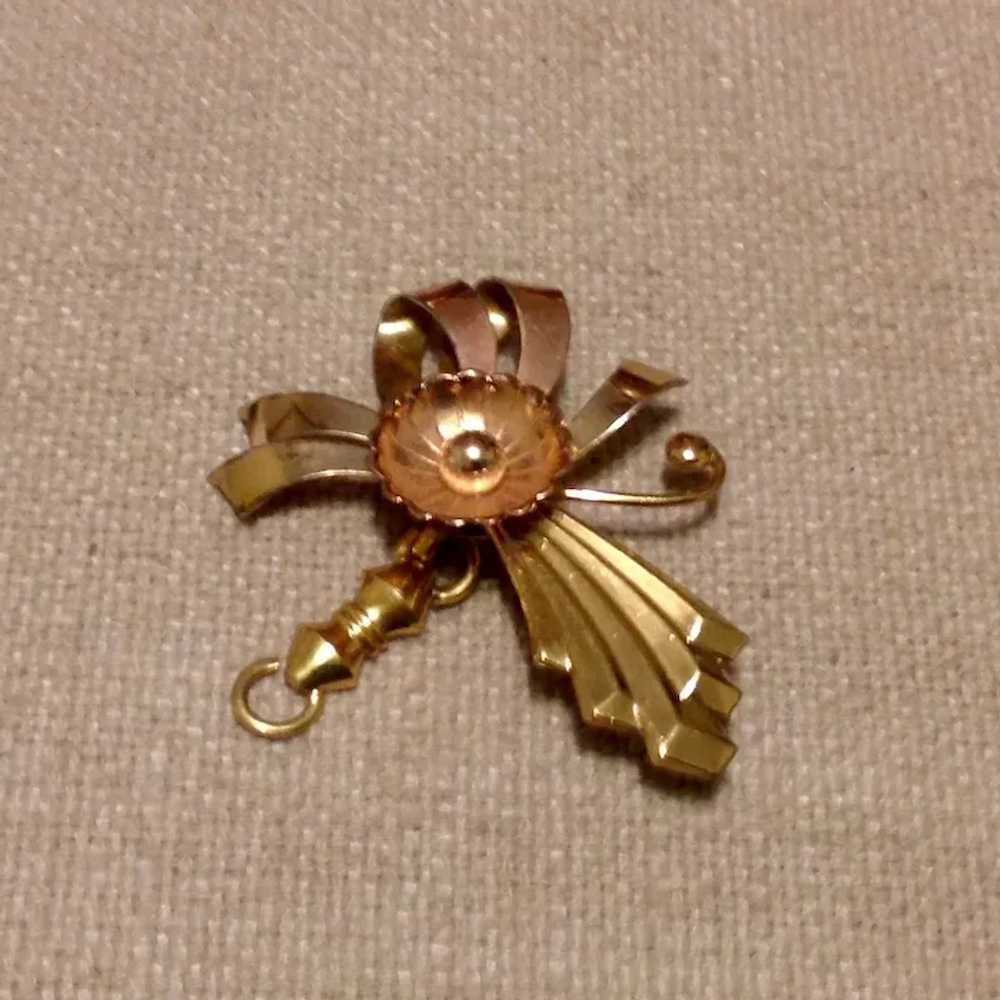 Harry Iskin 12K Gold Filled Watch Pin - image 2